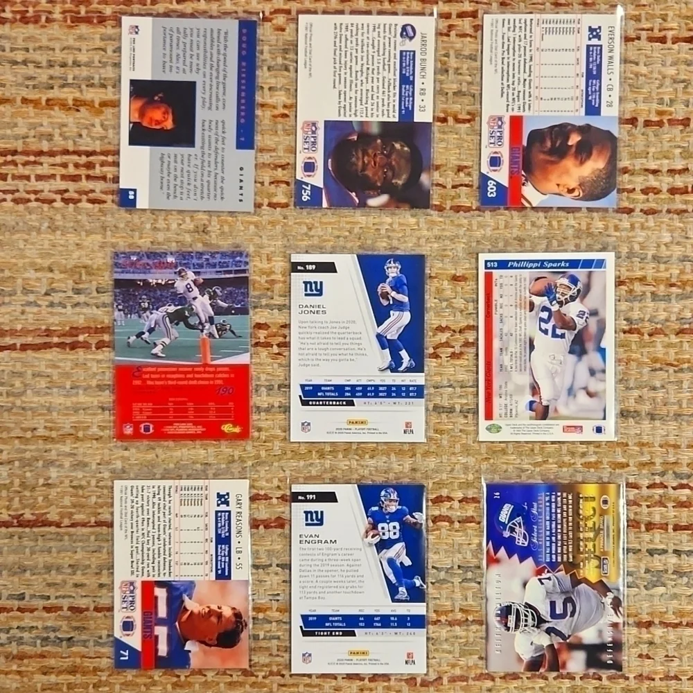 NEW York Giants 54 Sports Cards 80s-2020s